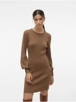 Brown women's sweater dress AWARE by VERO MODA Haya - Women's