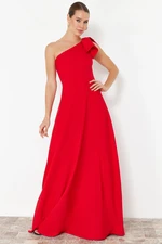 Trendyol Red A-Cut Woven Evening Dress & Graduation Dress