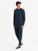 Ombre BASIC men's cotton sweatshirt set unbuttoned sweatshirt + joggers