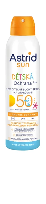 Astrid Dětský neviditelný suchý sprej na opalování SPF 50 Sun 150 ml