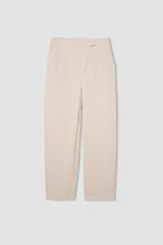 DEFACTO Elastic Waist Linen Blend Harem Trousers