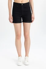 DEFACTO Normal Waist Folded Leg Basic Jean Bermuda Shorts