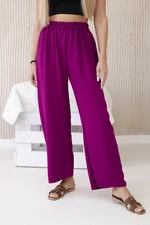 Plum wide trousers