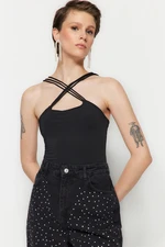 Trendyol Black Knitted Snaps Connect Body