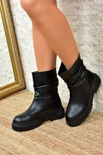 Fox Shoes Women's Black Faux Leather Boots