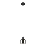 Lampa wisząca w czarno-srebrnym kolorze ze szklanym kloszem ø 12 cm Molly – Trio