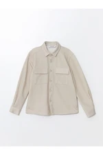 LC Waikiki LCW Vision Beige Long Sleeve Boy Shirt Jacket