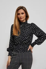 Printed blouse with puff sleeves