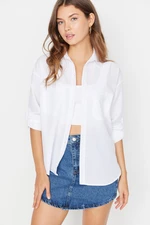 Trendyol Ecru Shirt with Two Pockets