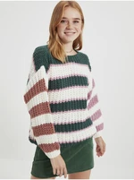 Trendyol Green Color Block Dzianina Sweter