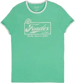 Fender Koszulka Beer Label Ringer Sea Foam Green/White 2XL