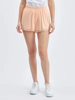 Women's apricot shorts with lace ORSAY