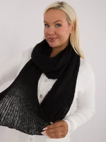 Black wool scarf for women