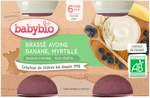 BABYBIO Brassé z ovesného mléka banán borůvka 2 x 130 g