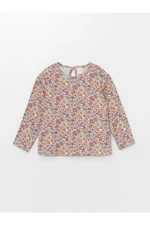 LC Waikiki Crew Neck Long Sleeve Floral Baby Girl Blouse