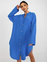 Blue shirt dress OCH BELLA with pockets