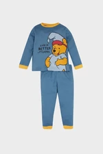 DEFACTO Baby Boy Pajama Set Disney Winnie The Pooh Crew Neck Long Sleeve Top Long Bottom