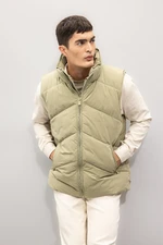 DEFACTO Puffer Vest Stand Collar Zippered Pocket Quilted