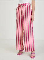 Pink Ladies Linen Striped Trousers ORSAY - Women