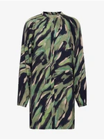 Black and Green Ladies Patterned Dress Fransa - Women