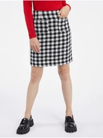 Orsay Women's White and Black Plaid Skirt - Women