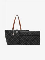 Black patterned shopper Tamaris Anastasia Lock - Women