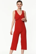 Z6478 DEWBERRY LADIES JUMPSUIT-RED