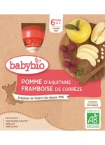 BABYBIO Jablko malina 4x 90 g