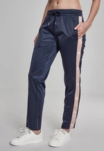 Women's sweatpants with button in navy blue/light pink/white