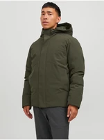 Khaki men's winter jacket Jack & Jones Keen - Men's