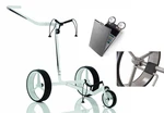 Jucad Carbon 3-Wheel Deluxe SET White/Black Cărucior de golf manual