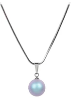 Levien Půvabný náhrdelník s perličkou Pearl Iridescent Light Blue