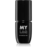 MYLAQ My Top Special gelový vrchní lak na nehty odstín My Black 5 ml