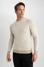 DEFACTO Standard Fit Regular Cut Crew Neck Knitwear Sweater