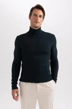 DEFACTO Slim Fit Slim Fit Turtleneck Basic Plain Knitwear Sweater