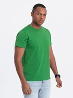 Ombre BASIC men's classic cotton T-shirt - green