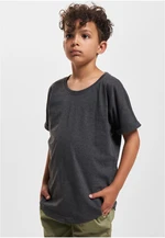 Boys Long Shaped Turnup Tee Charcoal