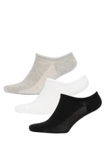 DEFACTO Men's 3-Pack Cotton Sneaker Socks