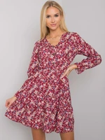 OH BELLA Burgundy Floral Dress