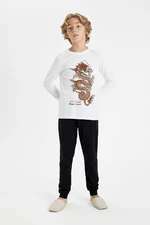 DEFACTO Boy Printed Long Sleeve Pajama Set