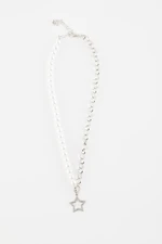 DEFACTO Women's Star Motif Silver Necklace