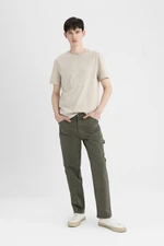 DEFACTO Gabardine Trousers Straight Fit Pocket Straight Leg