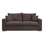 Brązowa sztruksowa rozkładana sofa 225 cm Augustin – Bobochic Paris