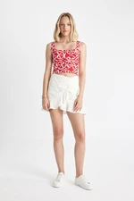 DEFACTO Linen Mini Skirt