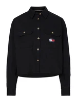 Tommy Jeans Košeľa - TJW CROPPED UTILITY SHIRT čierna