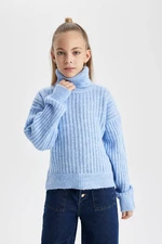 DEFACTO Girl's Turtleneck Knitwear Sweater