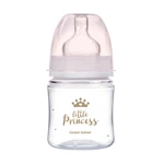 CANPOL BABIES Dojčenská antikoliková fľaša široká EasyStart ROYAL BABY ružová 120 ml