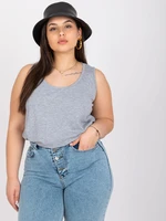 Keyla grey top plus size