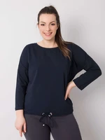 Larger navy cotton blouse