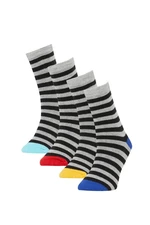 DEFACTO Boy's Striped 4-Piece Socks